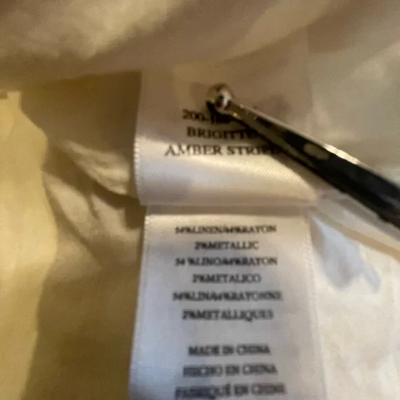 Rails Brigitte Amber & Light Rose Linen Blend Striped Wrap Dress L FREE SHIP - Picture 5 of 5